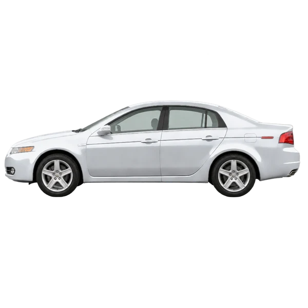 Acura TL 2008 en plateado, vista lateral (mirando a la izquierda)