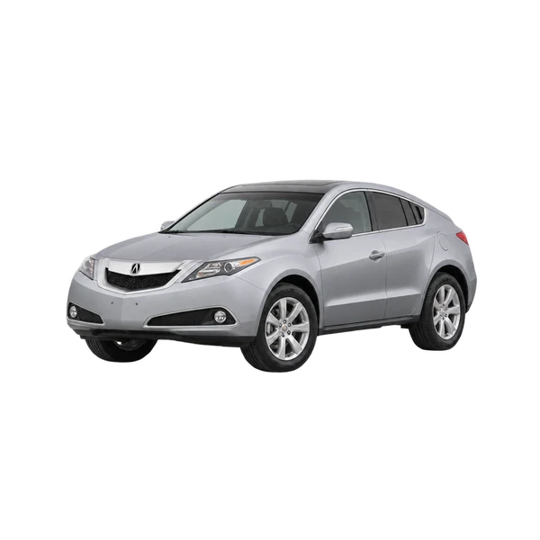 シルバーの2011 Acura ZDX(フロントスリークォーター(左向き)ビュー)