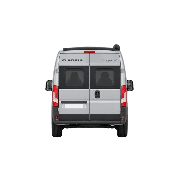 Adria Compact SC 2022 prata, vista traseira