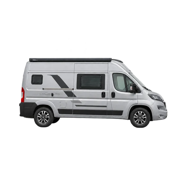 Adria Compact SC 2022 prata, vista lateral (voltada para a direita)