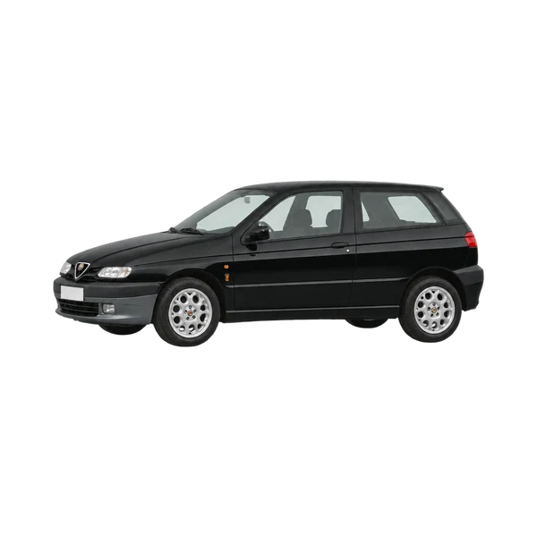 Alfa Romeo 145 1995 preto, vista lateral (voltada para a esquerda)
