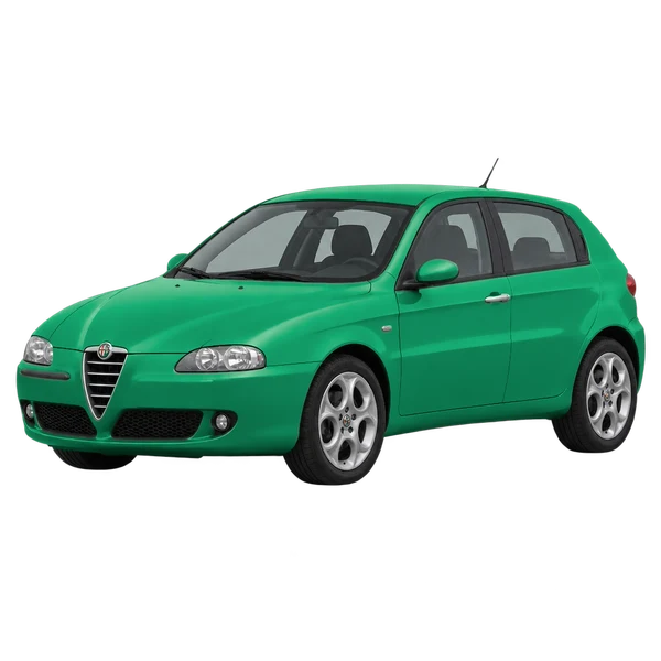 Alfa Romeo 147 2004 0a8f5e, vista dianteira em três quartos (voltada para a esquerda)