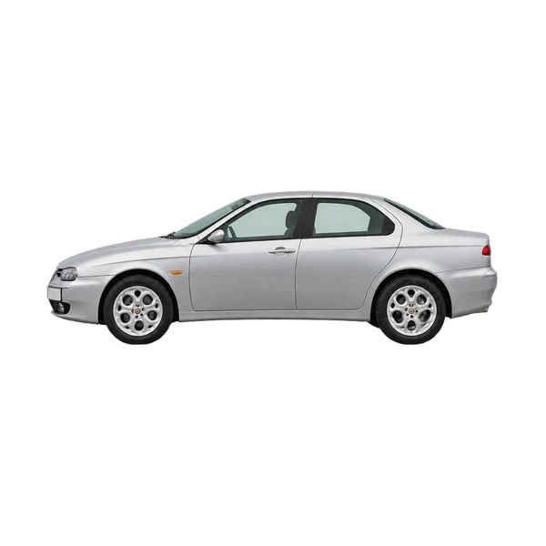 Alfa Romeo 156 2004 argent, vue côté (vers la gauche)