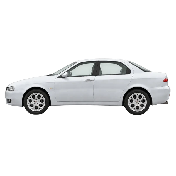Alfa Romeo 156 2007 argent, vue côté (vers la gauche)