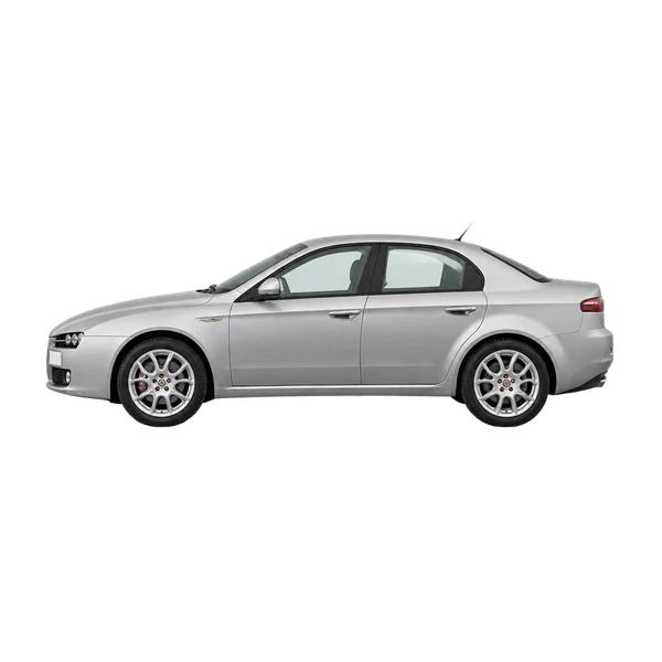 Alfa Romeo 159 2006 prata, vista lateral (voltada para a esquerda)