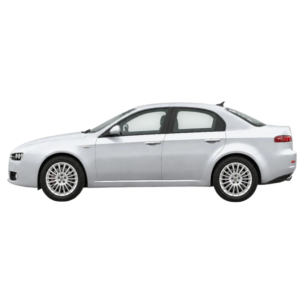 Alfa Romeo 159 2008 argent, vue côté (vers la gauche)