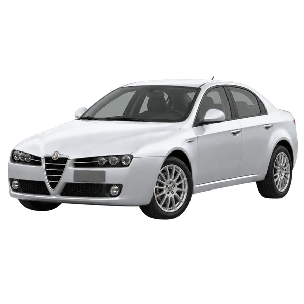 Alfa Romeo 159 2011 prata, vista dianteira em três quartos (voltada para a esquerda)