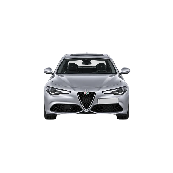Alfa Romeo Giulia (952) 2023 باللون فضي، منظر أمامي