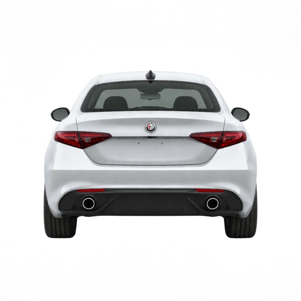 2017 Alfa Romeo Giulia in Silber, Ansicht: Heck