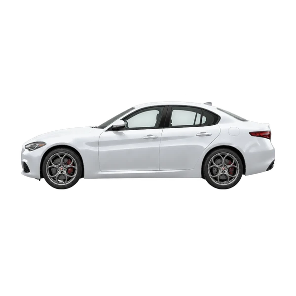 2024 Alfa Romeo Giulia in Silber, Ansicht: Seite (nach links gerichtet)