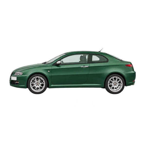 Alfa Romeo GT 2004 باللون أخضر، منظر جانبي (متجه إلى اليسار)