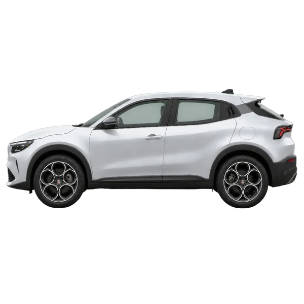Alfa Romeo Junior 2024 prata, vista lateral (voltada para a esquerda)