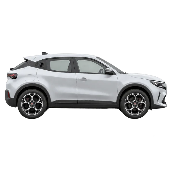 Alfa Romeo Junior 2026 prata, vista lateral (voltada para a direita)
