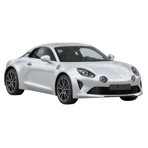 Alpine A110 2020 argent, vue trois-quarts avant (orienté vers la gauche)