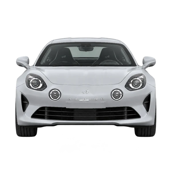 Alpine A110 2023 argent, vue avant