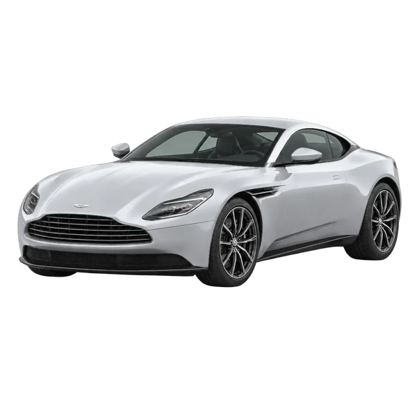 Aston Martin DB11 2016 prata, vista dianteira em três quartos (voltada para a esquerda)