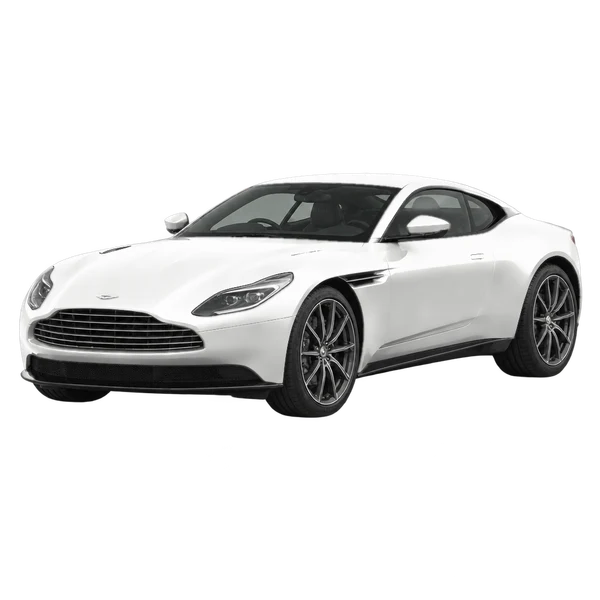 ホワイトの2017 Aston Martin DB11(フロントスリークォーター(左向き)ビュー)