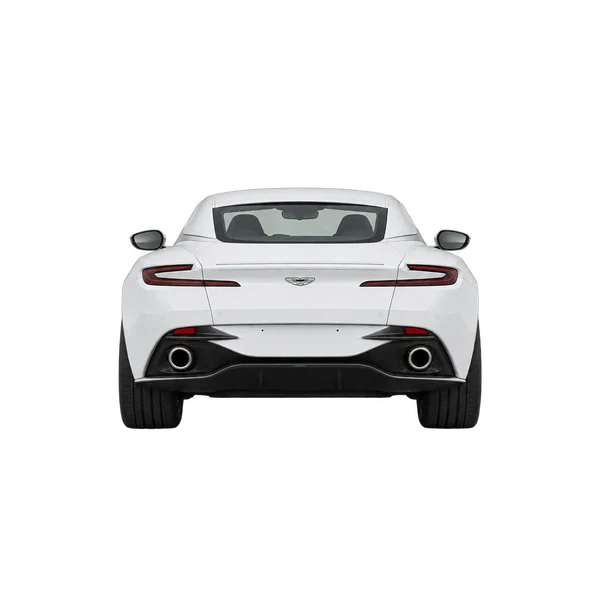ホワイトの2017 Aston Martin DB11(リアビュー)