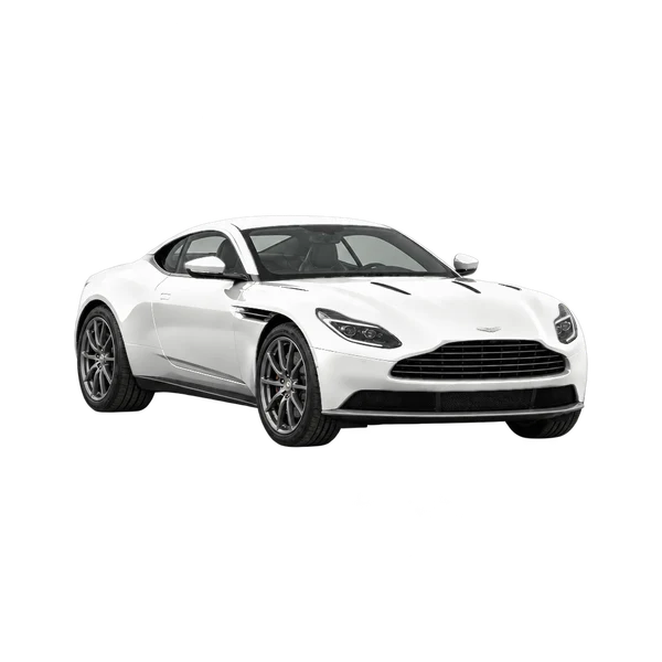 2021 Aston Martin DB11 in weiß, Ansicht: Dreiviertelansicht vorne (nach links gerichtet)