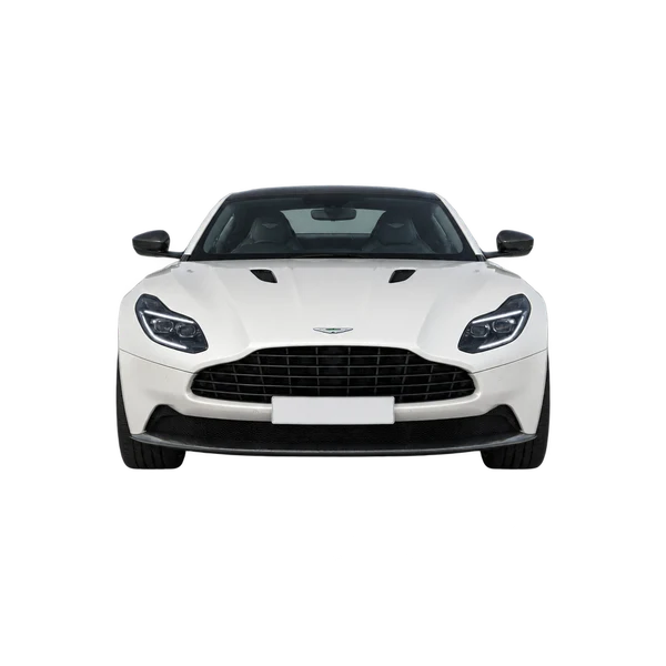 ホワイトの2024 Aston Martin DB11(正面ビュー)