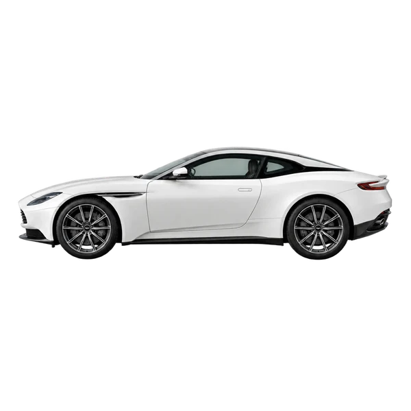 ホワイトの2024 Aston Martin DB11(側面(左向き)ビュー)
