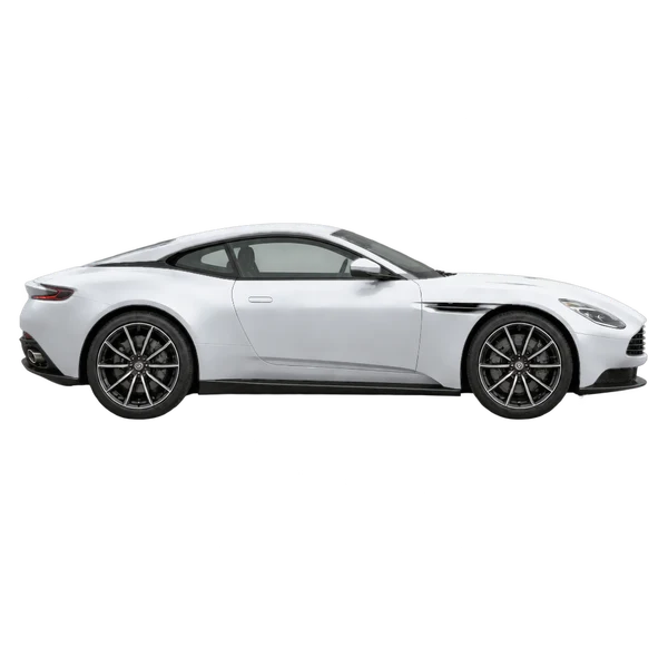 シルバーの2025 Aston Martin DB11(側面(右向き)ビュー)