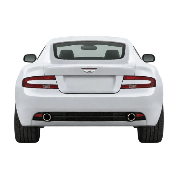 Aston Martin DB9 2005 en plateado, vista trasera
