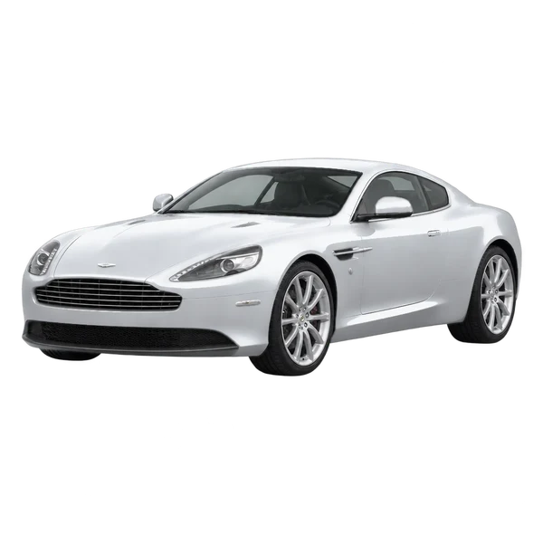 Aston Martin DB9 2018 prata, vista dianteira em três quartos (voltada para a esquerda)