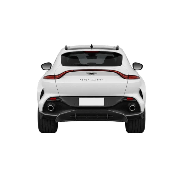 ホワイトの2022 Aston Martin DBX（リアビュー）