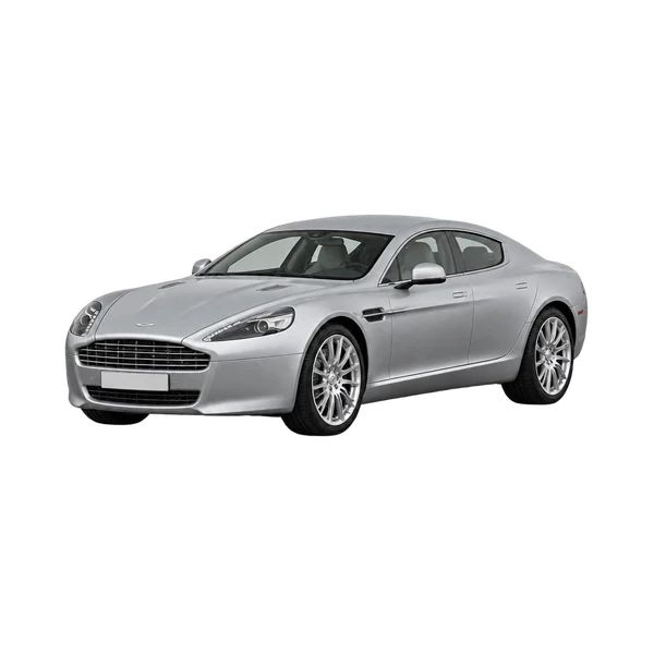 2010 Aston Martin Rapide in Silber, Ansicht: Dreiviertelansicht vorne (nach links gerichtet)