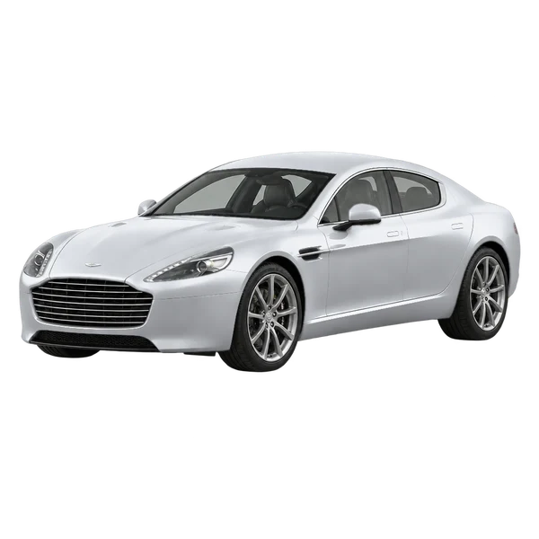 Aston Martin Rapide 2023 prata, vista dianteira em três quartos (voltada para a esquerda)