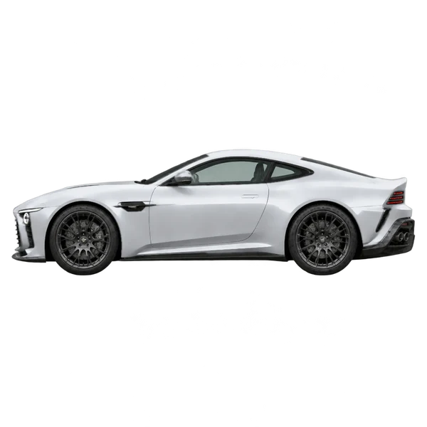 2024 Aston Martin Valour in Silber, Ansicht: Seite (nach links gerichtet)