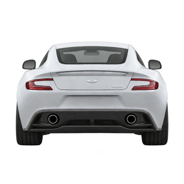 2016 Aston Martin Vanquish in Silber, Ansicht: Heck