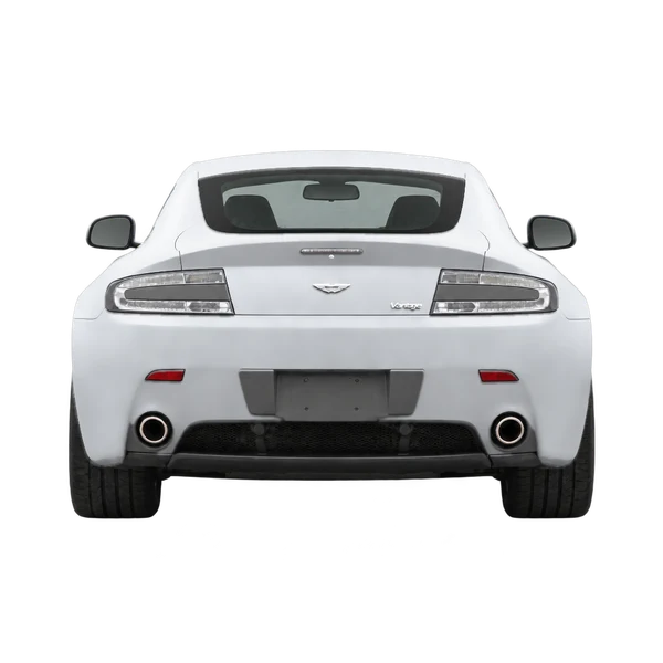 2012 Aston Martin Vantage in Silber, Ansicht: Heck
