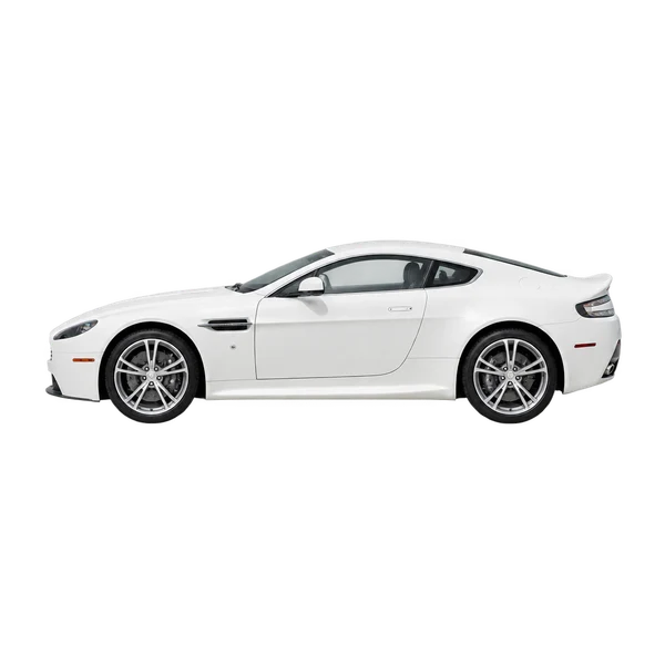 2013 Aston Martin Vantage in weiß, Ansicht: Seite (nach links gerichtet)