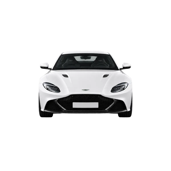 2023 Aston Martin Vantage in weiß, Ansicht: Front