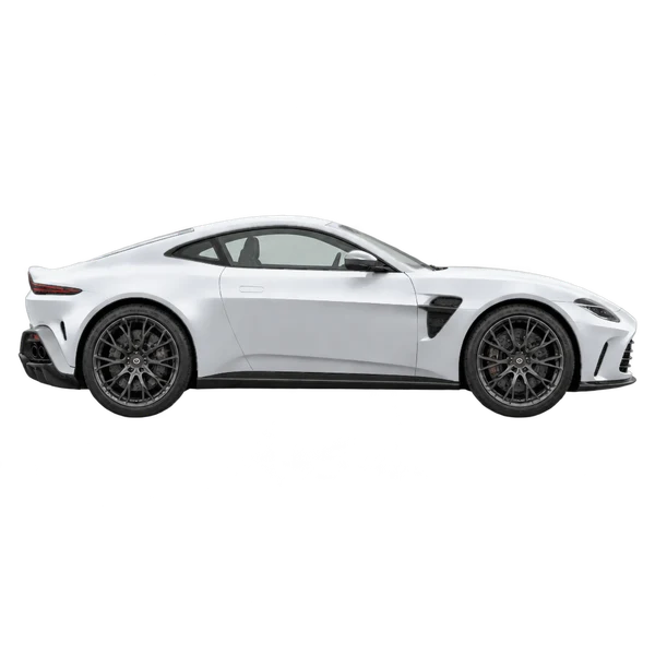 2026 Aston Martin Vantage in Silber, Ansicht: Seite (nach rechts gewandt)