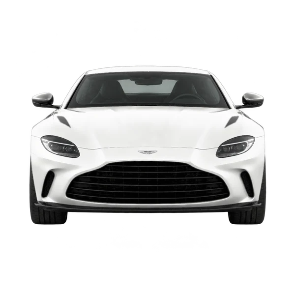 2026 Aston Martin Vantage in weiß, Ansicht: Front