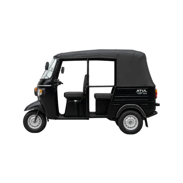 Atul Auto RIK 2025 preto, vista lateral (voltada para a esquerda)