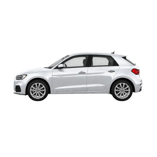 Audi A1 Sportback 2019 prata, vista lateral (voltada para a esquerda)