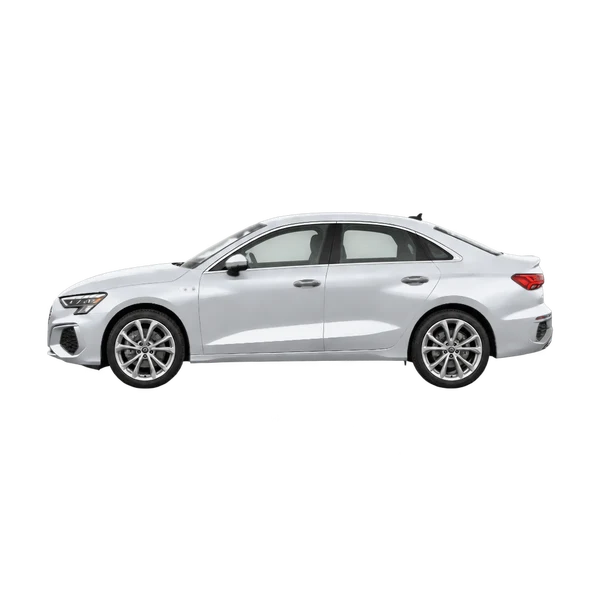 2023 Audi A3 40 Tfsie in Silber, Ansicht: Seite (nach links gerichtet)