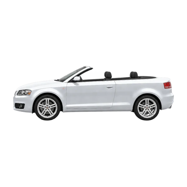 Audi A3 Cabriolet 2008 prata, vista lateral (voltada para a esquerda)