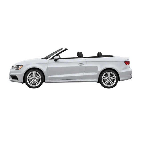 Audi A3 Cabriolet 2014 prata, vista lateral (voltada para a direita)