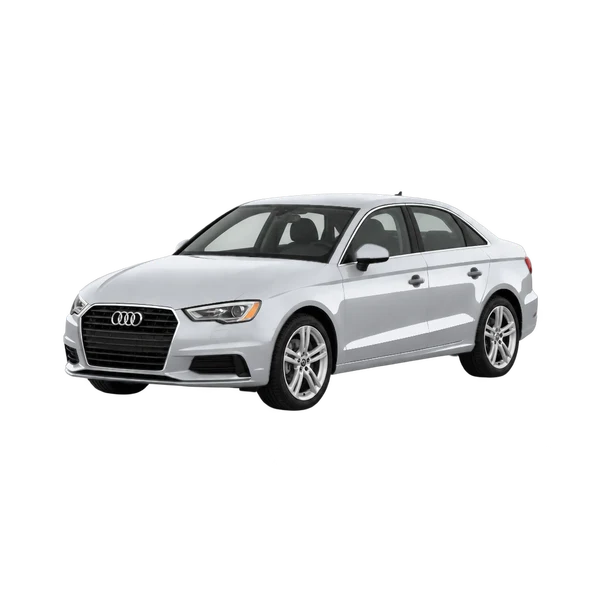 Audi A3 Sedan 2016 prata, vista dianteira em três quartos (voltada para a esquerda)