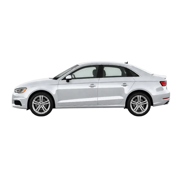 Audi A3 Sedan 2016 prata, vista lateral (voltada para a esquerda)