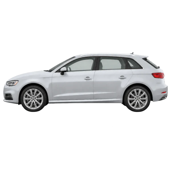 2017 Audi A3 Sportback E-Tron in Silber, Ansicht: Seite (nach links gerichtet)
