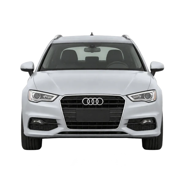 Audi A3 Sportback 2013 en plateado, vista frontal