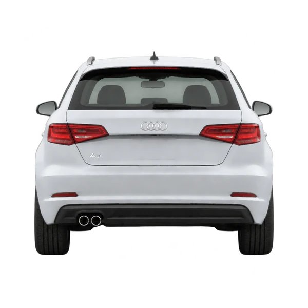 Audi A3 Sportback 2013 en plateado, vista trasera
