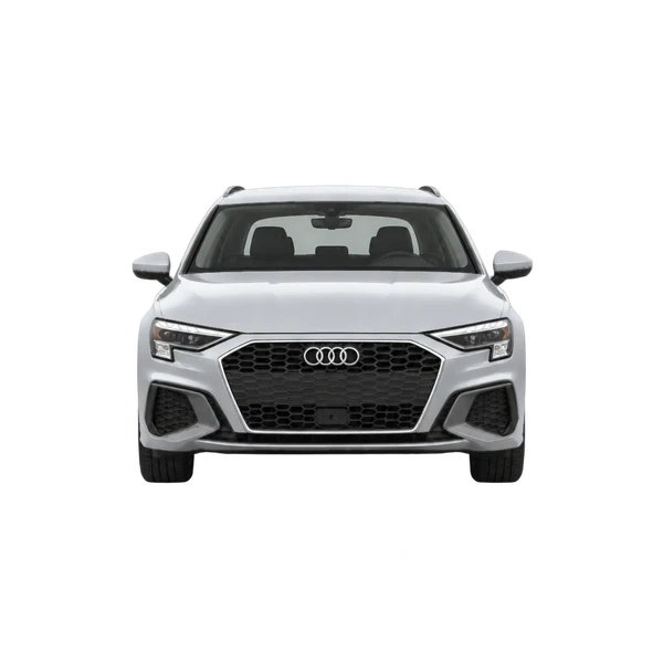 Audi A3 Sportback 2020 en plateado, vista frontal