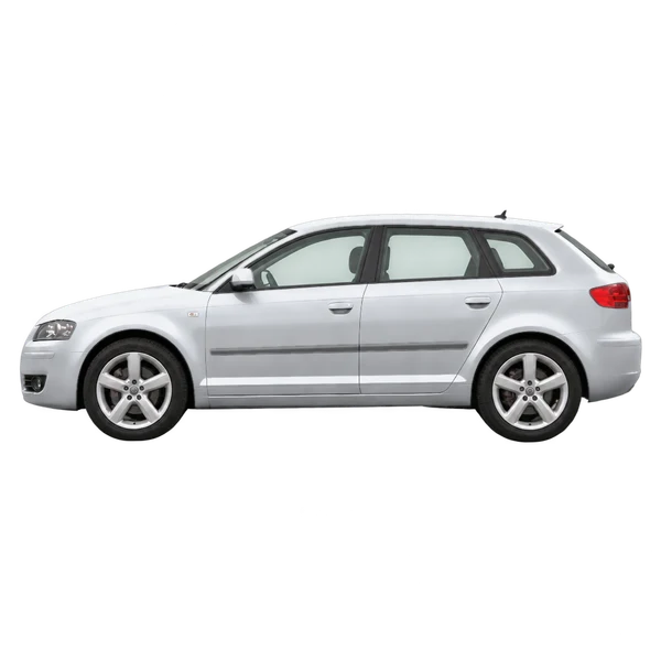 Audi A3 2006 argent, vue côté (vers la gauche)
